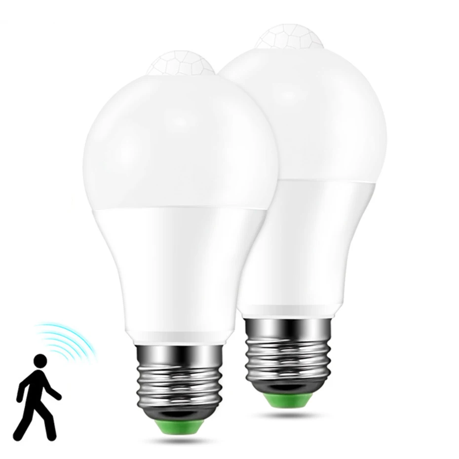 

Энергосберегающая светодиодная лампа E27 B22, 12 Вт, 18 Вт, 110 В, 220 В, носветильник с пассивным ИК датчиком движения, Автоматическое включение/выкл...
