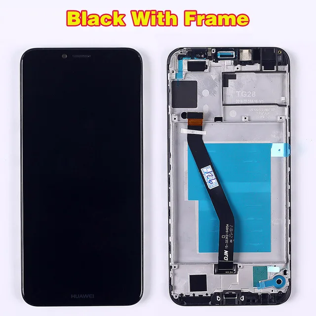 ЖК-дисплей huawei Honor 7C Aum-L41 Aum-L41 дисплей Vancca2 сенсорный экран олеофобное покрытие 10 сенсорный дигитайзер сборка рамка инструменты - Цвет: Black with Frame