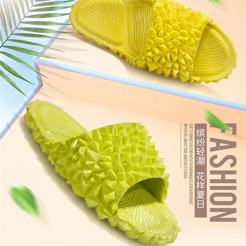 Женские креативные Нескользящие тапочки Durian для ванной Флуоресцентные зеленые и