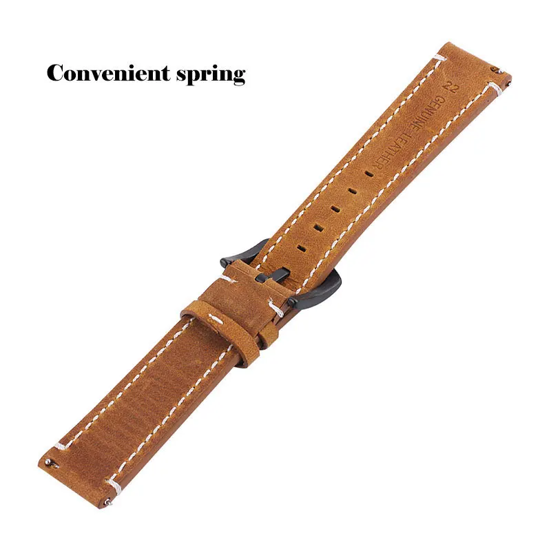 20mm 22mm Watchband for Amazfit Bip Leather Watch Strap Samsung Galaxy 42mm 46mm Active 2 Gear s3 Band | Наручные часы