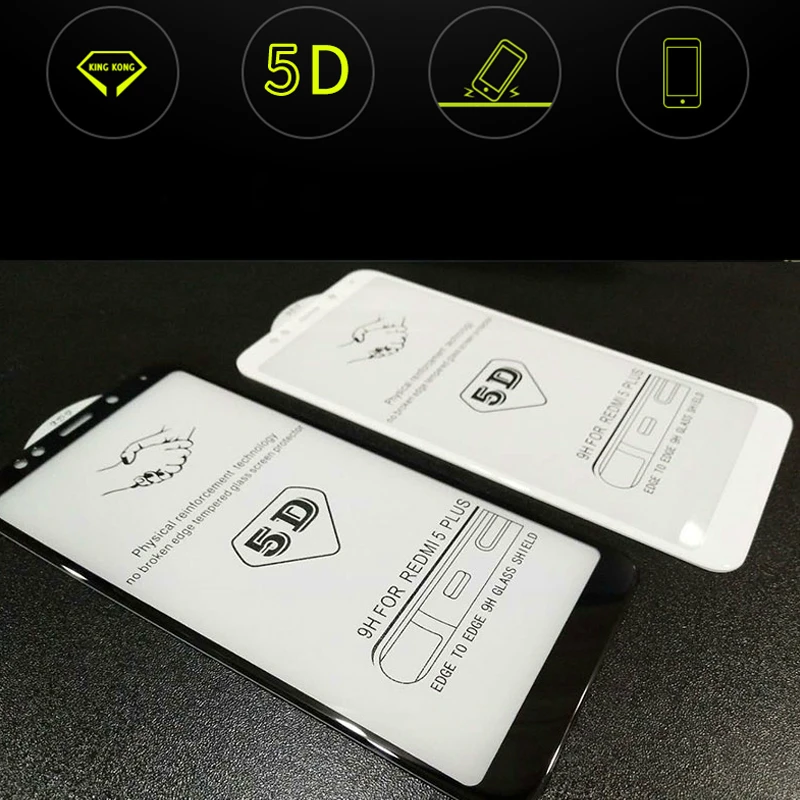 JGKK 5D закругленная кромка с полным покрытием закаленное стекло для Xiaomi Redmi 5 Plus