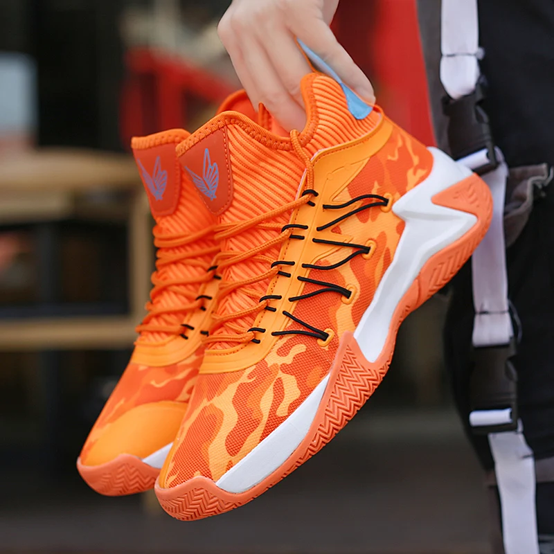 

2021 Basketball Sneakers Men Breathable High Top Basketball Sneakers Fashion Camo Athletic Boots Outdoor Sports Trainers Male