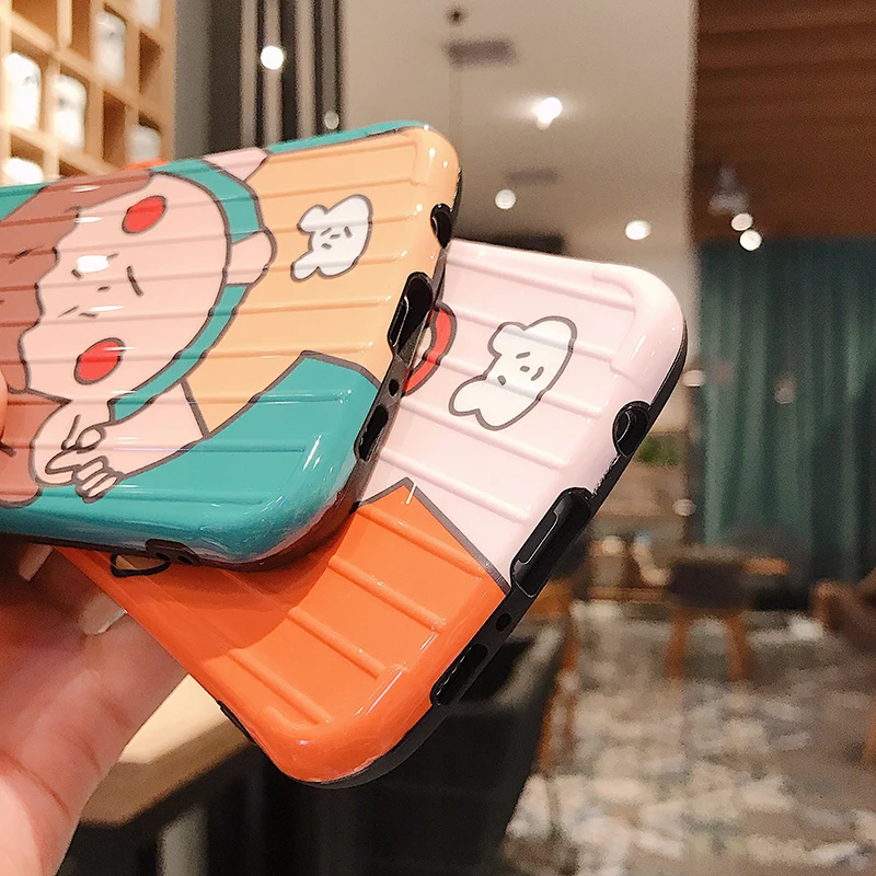 Тонкие Чехлы YHBBCASES 3D для чемоданов мягкие чехлы Samsung Galaxy S10 Plus S8 S9 милый мультяшный