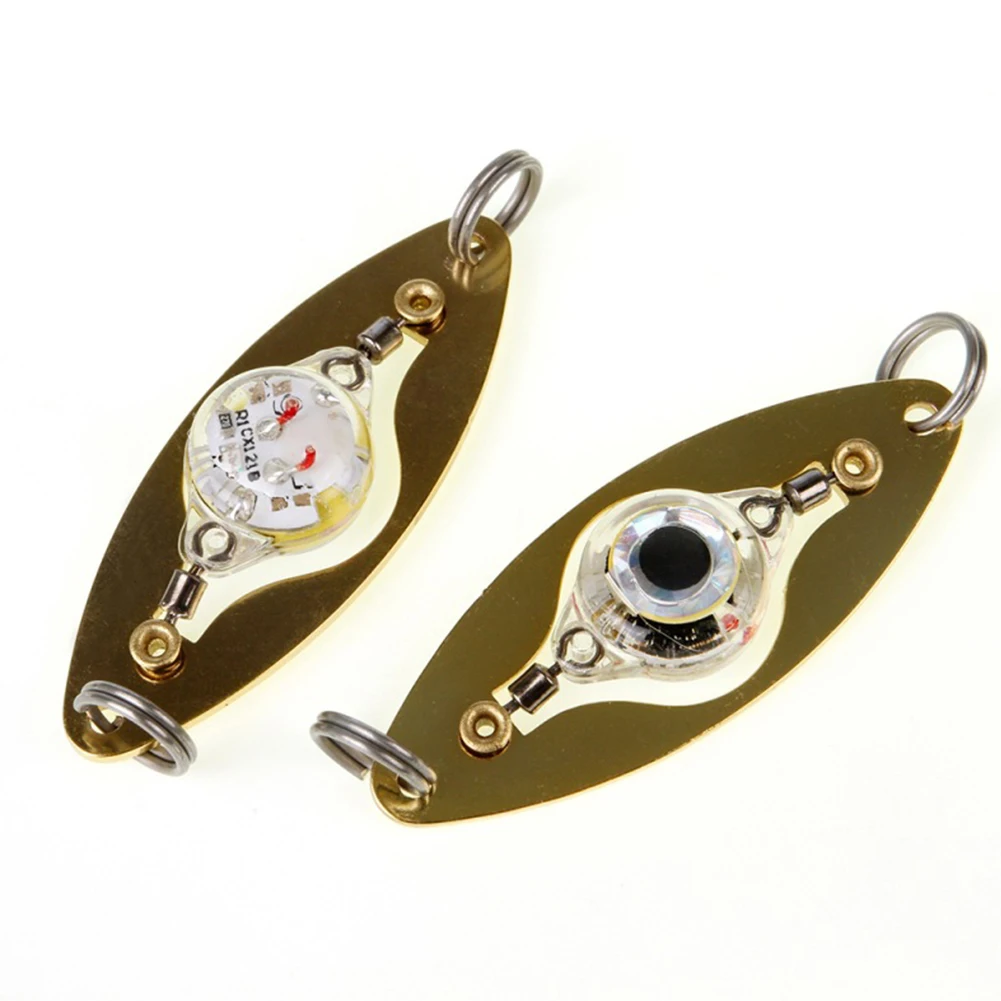 5.5cm LED Fishing Lure Light Deep Drop Fishing Spoons Underwater Eye Shape Fishing Lure Light Fishing Tackle Accessoires #
