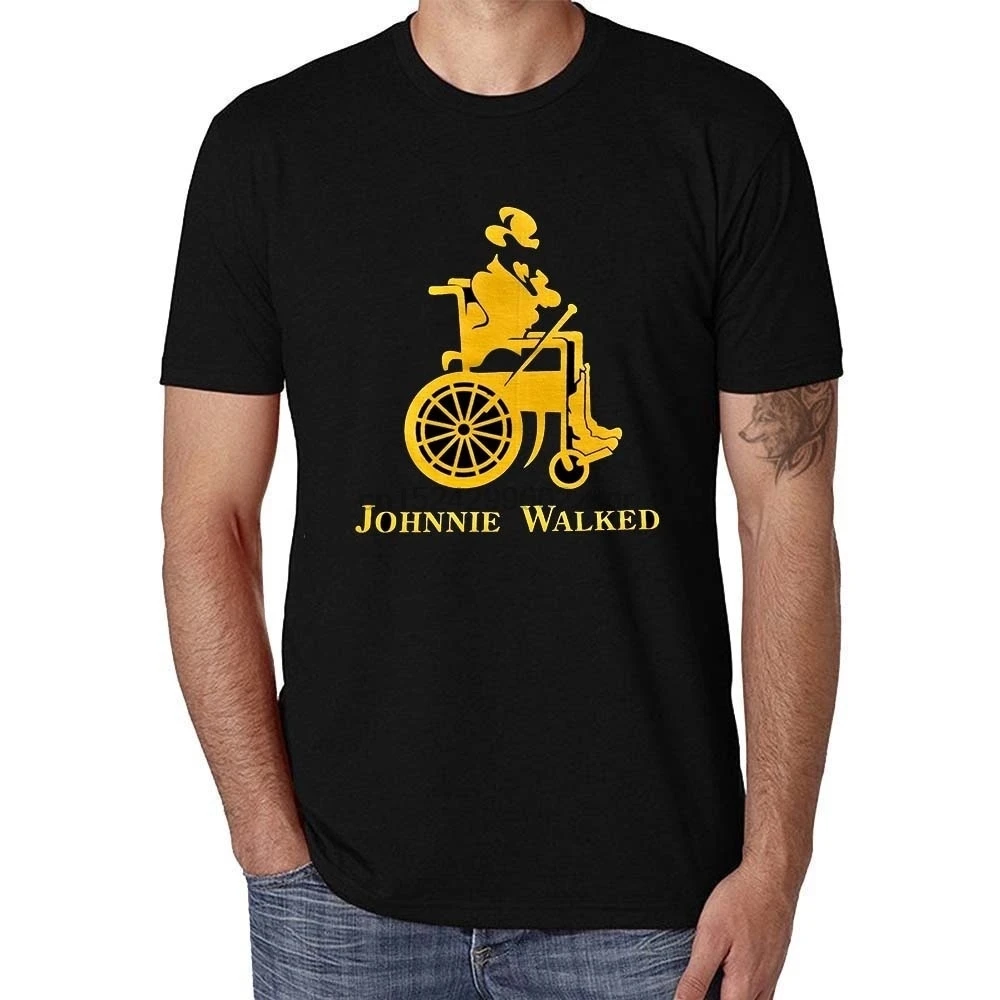 Модная крутая Мужская футболка Johnnie Walker с синей этикеткой черная Забавный дизайн