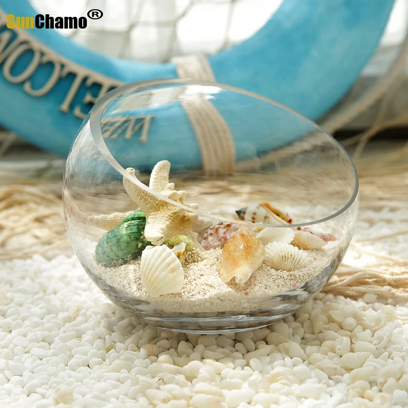 Скандинавская средиземноморская ваза из ракушек кораллов креативная