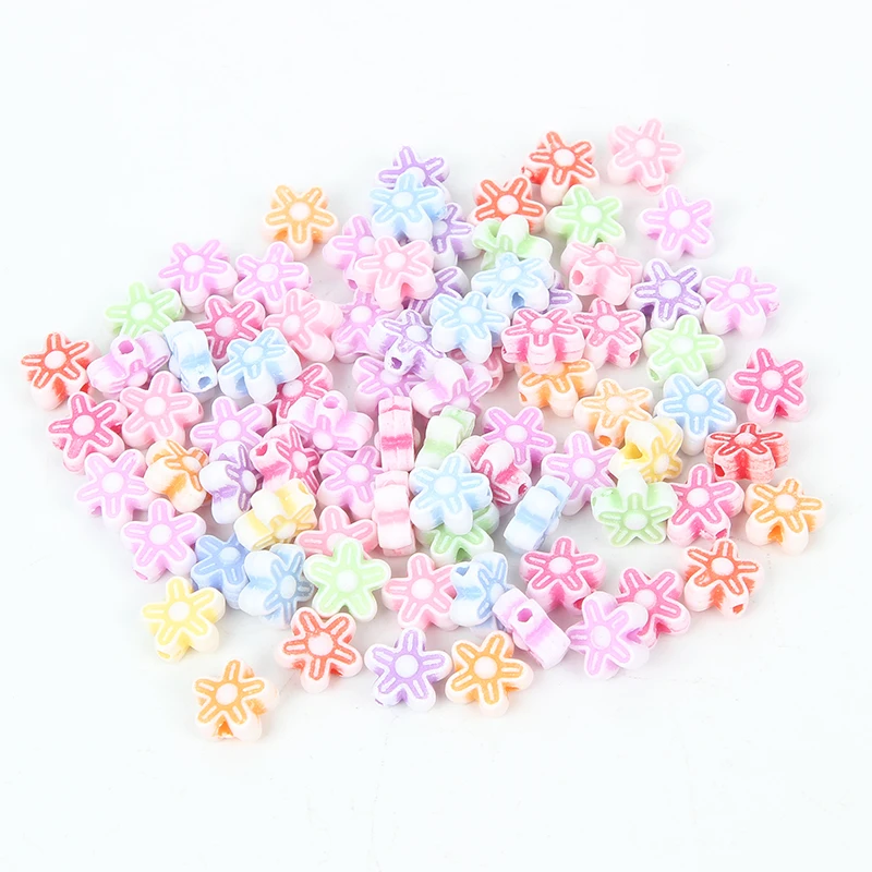 100 шт смешанных цветов акриловые бусины 9x4 мм для ювелирных изделий маркировки