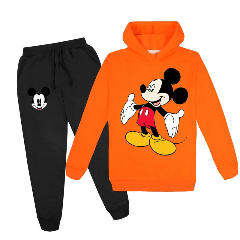 Детская одежда Disney детский хлопковый костюм на весну и осень милый свитер штаны с