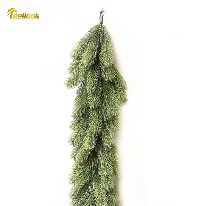 Рождественское украшение из листьев Teellook 100 см/200 см/270 см венок ротанга