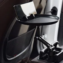 Car Holder Stable Creative Tray Rack Cup Plastic Black Mobile Phone Food Holder Small Dining Table For Car Interior Parts
