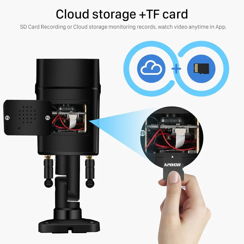 

Cloud 5MP Wifi IP Camera Outdoor 3MP Color Infrared Night Vision Security Camera Wifi 1080P HD Ai Human Detect Wireless Camera