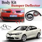 Бампер для губ дефлектор губы для Renault Fluence  SM3 передний спойлер юбка для TopGear вентиляторы для автомобиля Тюнинг видкомплект кузоваполоса