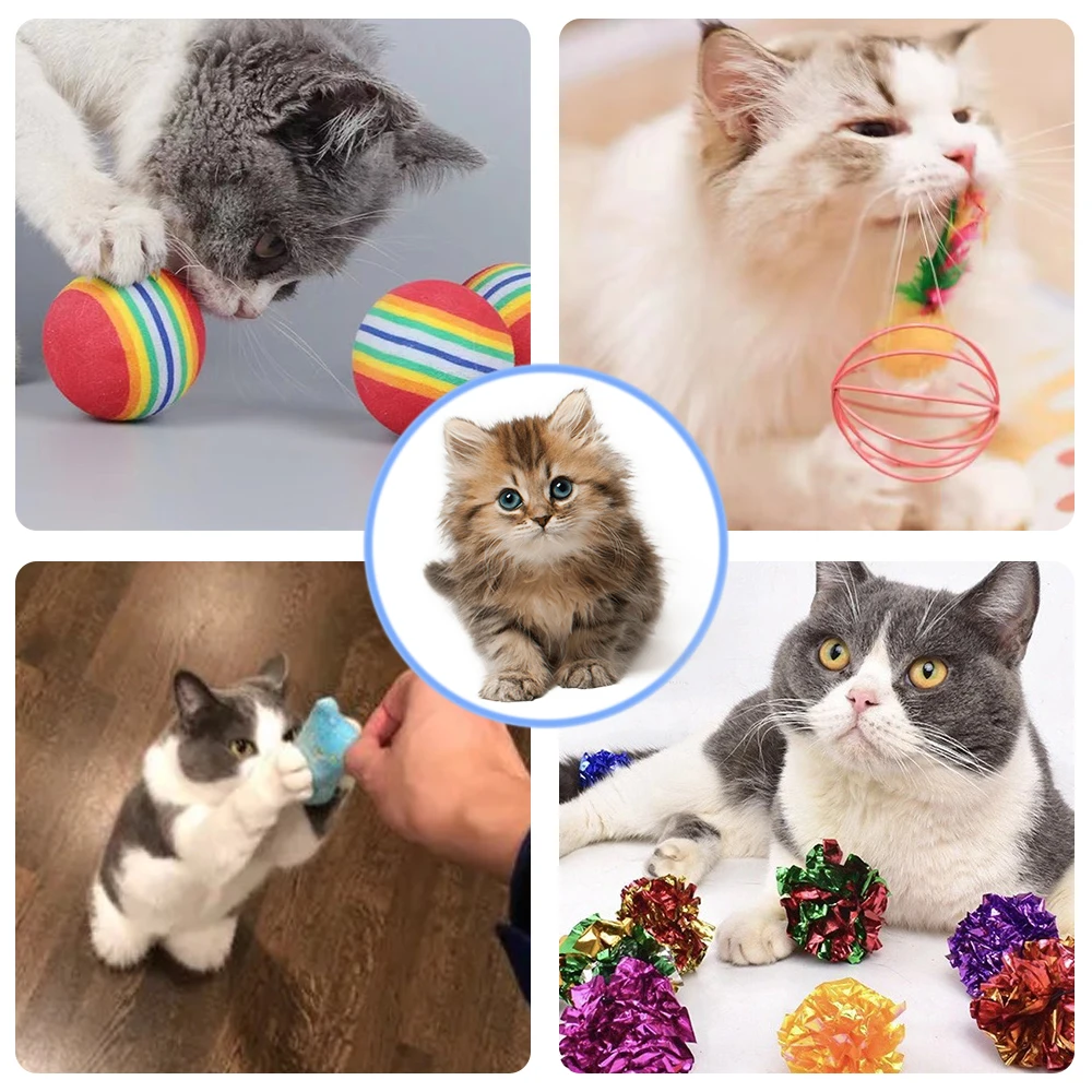 

Cat Toy Set Pet Interactive Ball Fish Mouse Catnip Toy Funny Cat Teaser Kittens Toy Rustle Sound Cat Chewing Toy Pet Accessories