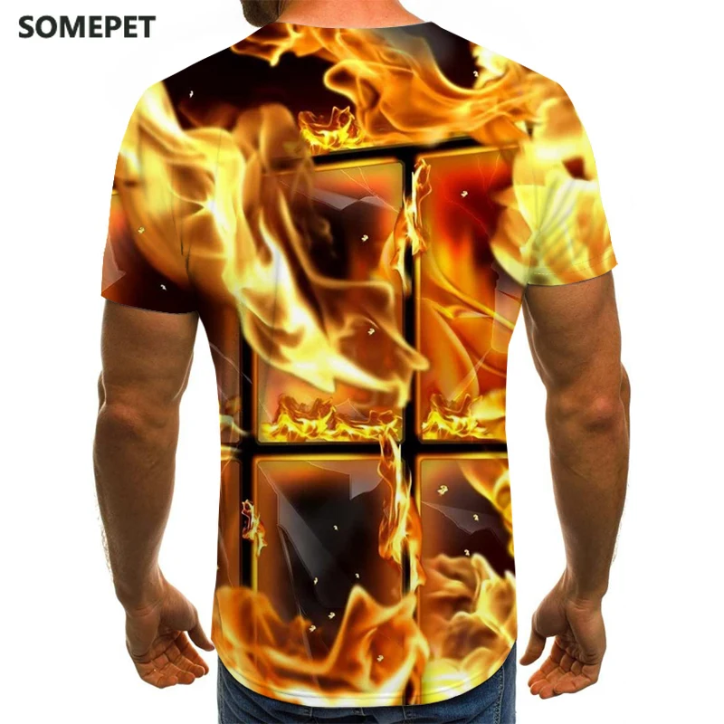 

3Dt 3Dt Summer New 3D T Shirt Men Short Sleeve Shirt Funny T Shirts Japan Punk Anime Gothic 3Dt-Shirt Mens Clothing