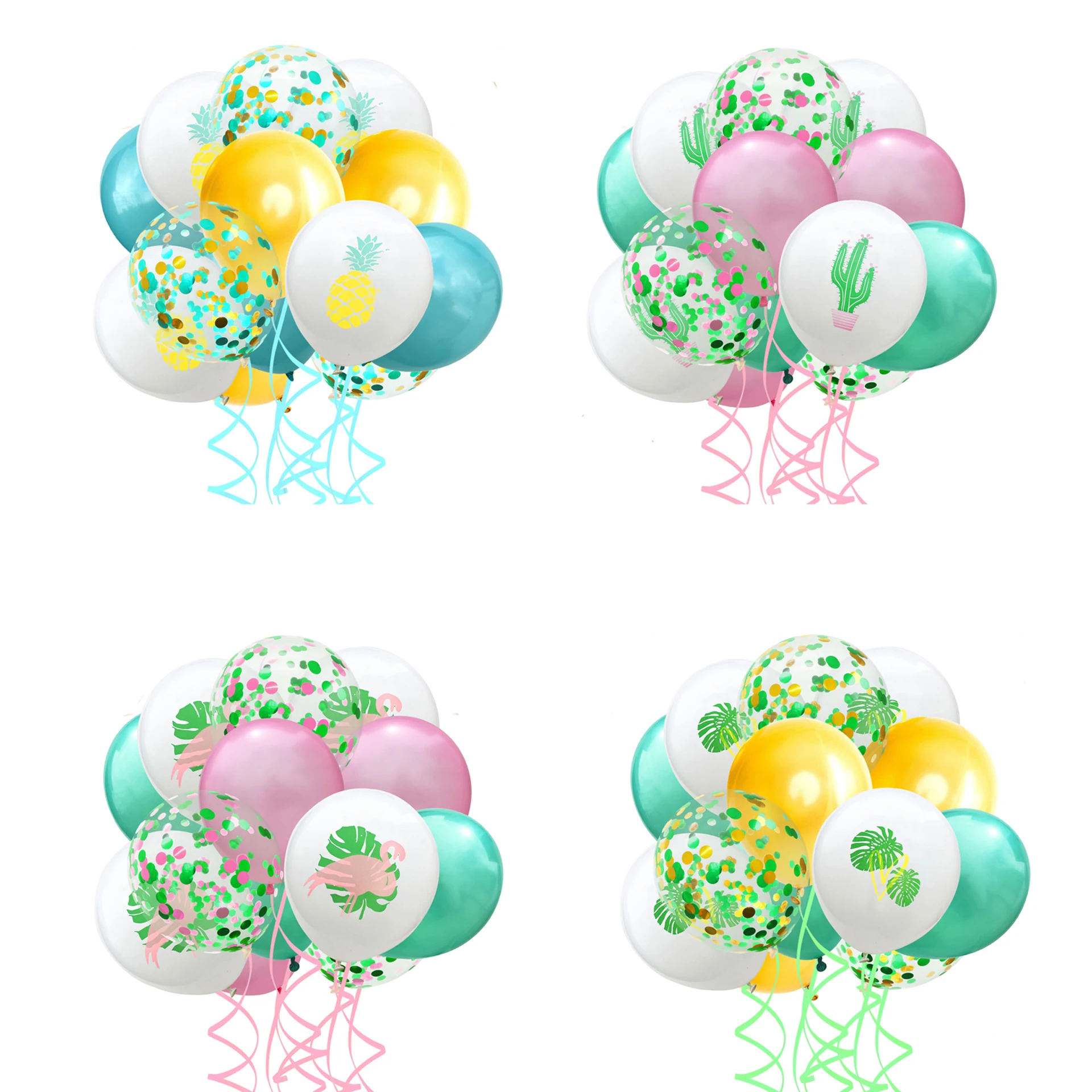 20 шт./лот 12-дюймовый латексный шар в виде ананаса фламинго кактуса Листьев сделай