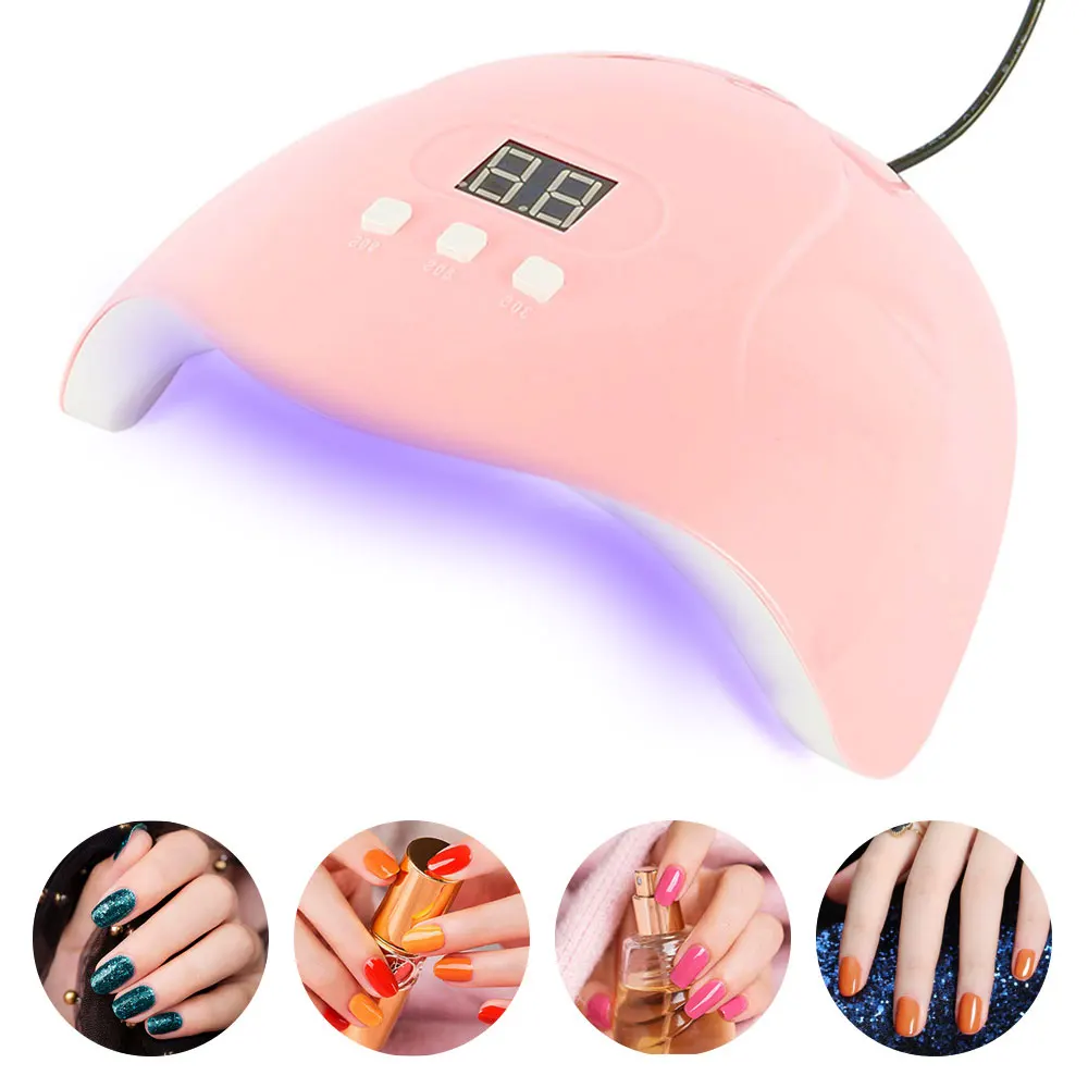 

54W Nail Dryer LED Nail Lamp UV Lamp 18 Leds for Curing All Gel Nail Polish with Motion Sensing Manicure Pedicure Salon Tool