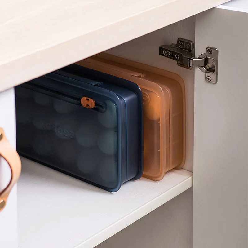 

Egg Case holder With Lid Plastic Egg Container Household Refrigerator egg Storage Fresh-keeping Boxs kitchen accessories