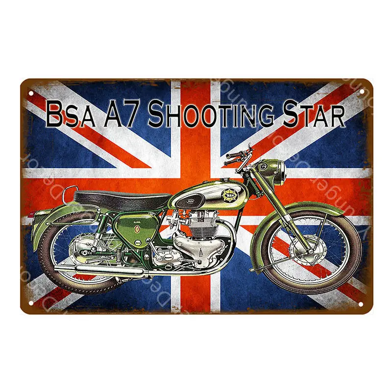 YD7436AI Японские британские мотоциклы металлические знаки BSA Norton Suzuki Ariel моторная пластина настенная живопись плакат винтажный декор для гаража YI-138 - Color: YD7436AI