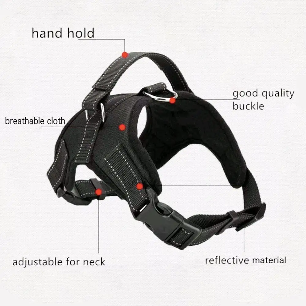 

Big Dog Harness Saddle Style Collar Adjustable Camo Chest Explosion-Proof Strap for Medium Large Dogs Nylon Print Pet Harnesses