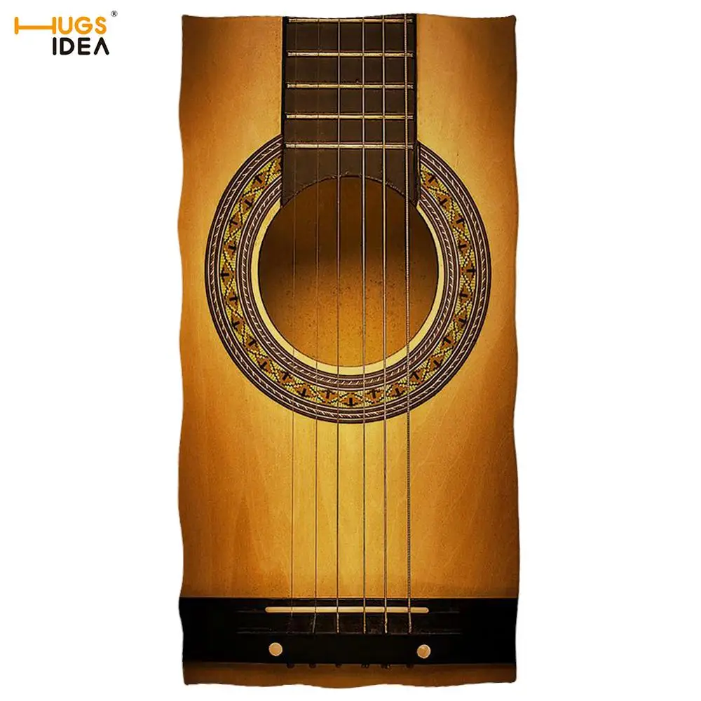 HUGSIDEA ретро гитара с принтом пляжное Полотенца из супер мягкой микрофибры