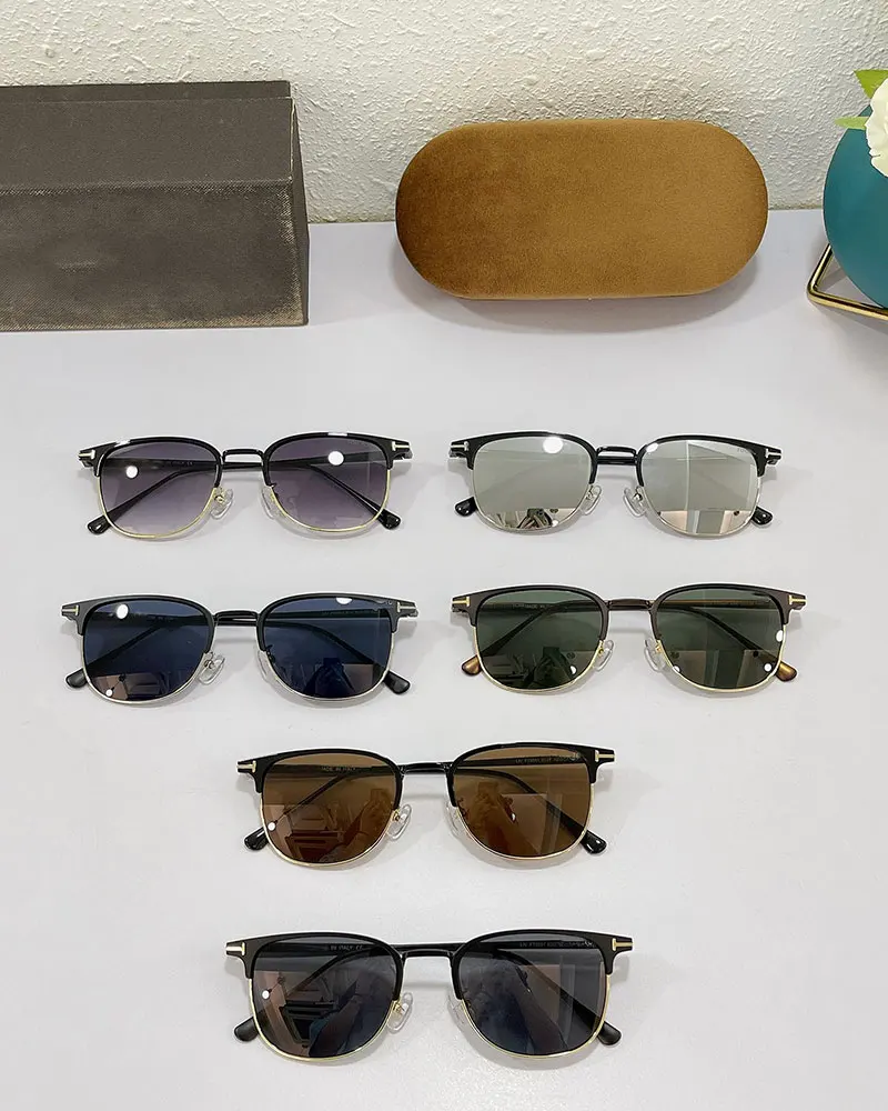 

Классические 2021 брендовые роскошные солнцезащитные очки TOM в круглой оправе из сплава Модные поляризационные винтажные очки с защитой UV400 в...