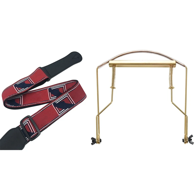 

Harmonica Neck Holder 10 Holes Blues Harp Mouth Organ Stand Harmonic Rack With Vintage Cotton Guitar Strap