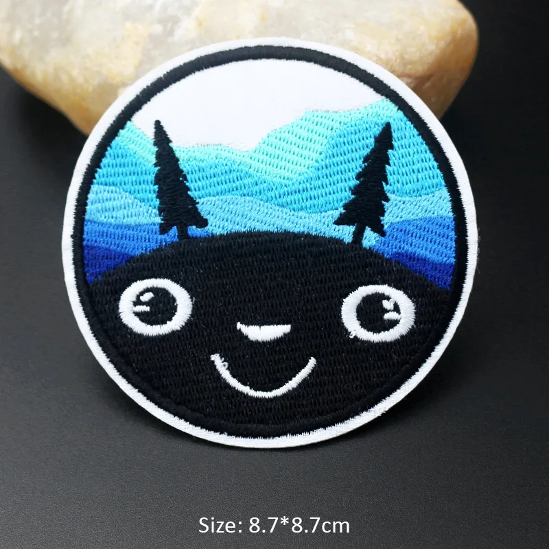Космический UFO кот животное вышитые нашивки железные на одежду шляпа DIY значки полосы аппликация Одежда рюкзак жакет наклейки - Цвет: 29