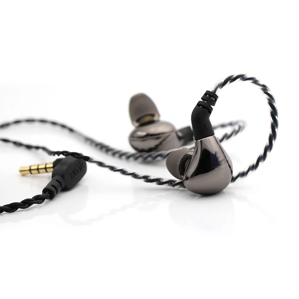 BLON BL03 HiFi 10 мм карбоновая диафрагма Динамический драйвер наушники-вкладыши IEM с 0,78 мм 2-контактный съемный кабель - Цвет: brown  with mic