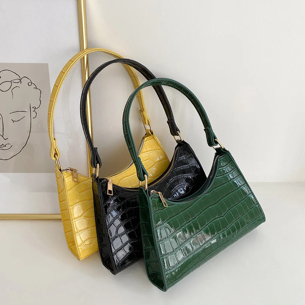 

Fashion Exquisite Shopping Bag Retro Casual Women Totes Shoulder Bags Female Leather Solid Color Chain Handbag Shoulder Bags New