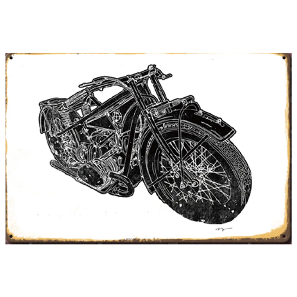Винтажный постер для мотокросса металлический оловянный знак в стиле ретро DIY