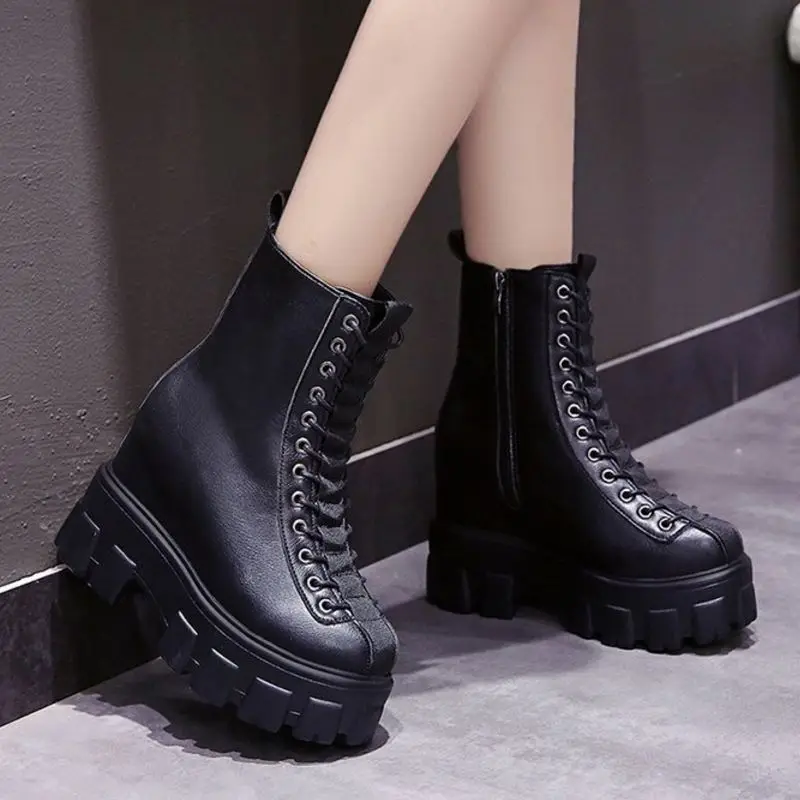 ZALAVOR/2020 пикантные женские мотоциклетные ботинки в стиле панк Зимние ботильоны на