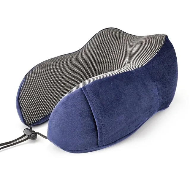 Navy blue Новые u-образные подушки для шеи из пены с эффектом памяти, мягкие медленные подушки для путешествий, однотонный шейный затылочный медицинский постельные принадлежности, Прямая поставка - Цвет: Navy blue