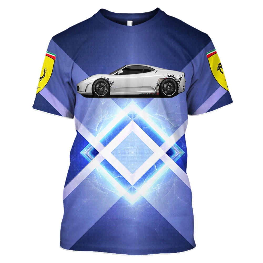 LBG новая 3D печать Ferrari спортивная футболка с машинкой для мужчин и женщин модная