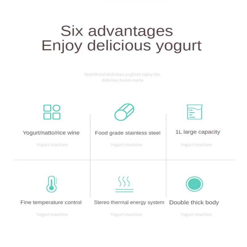 

Automatic Thermostatic Small Household Stainless Steel Yogurt Machine Multi-Function Mini Homemade Yogurt Tool DIY Appliances