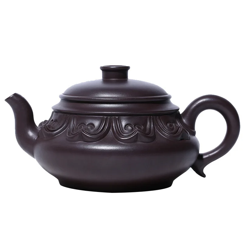 

Yixing Dark-red Enameled Pottery Teapot Van Lian Famous Zhou Guo Jun Raw Ore Trite Purple Ink For Imprinting Of Seals Manual