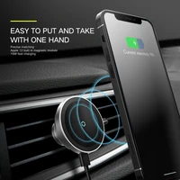 15w new magnetic charger mini car holder wireless charger charging car phone holder stand 2 in 1 for iphone 12 pro max