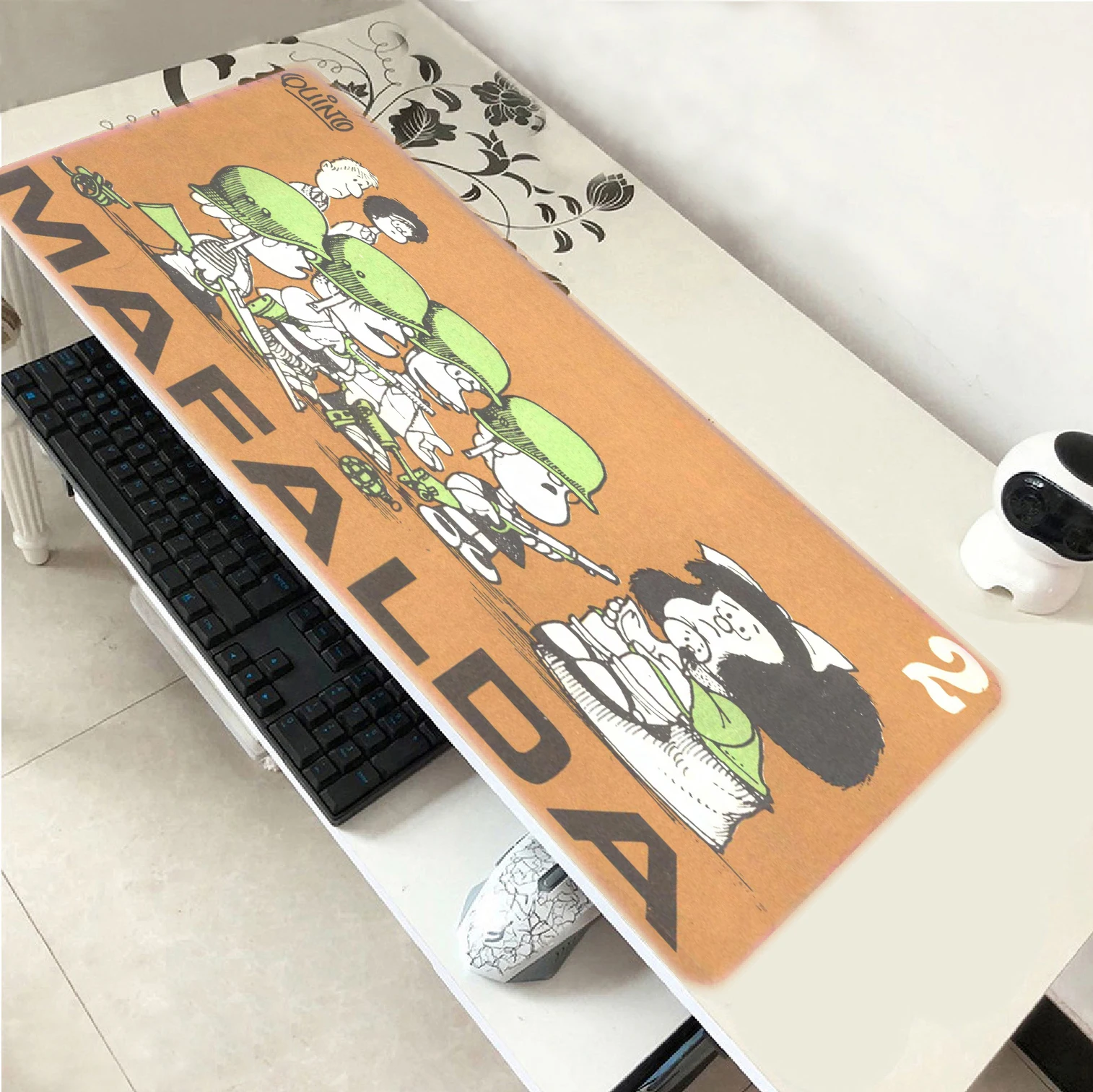 

Mafalda Mouse Pad Small Gaming Accessories PC Laptop Gamer Completo Mousepad Teclado Table Varmilo Keyboard Kawaii Anime Carpet