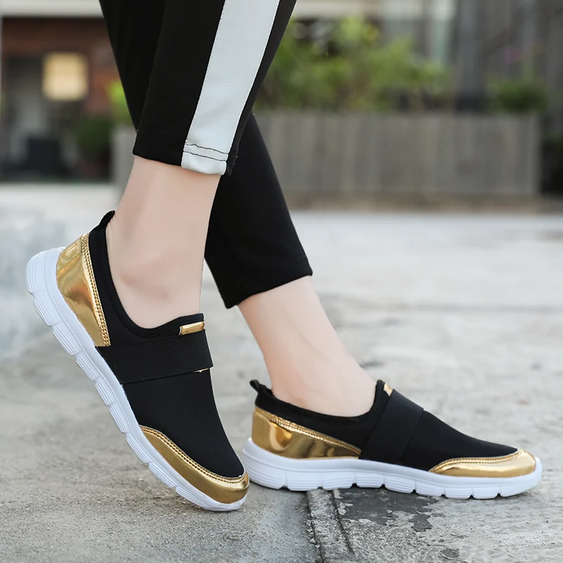 

2021 New Women Sneakers Vulcanized Shoes Ladies Casual Shoes Breathable Walking Mesh Flats Large Size Couple Shoes Size 35-42