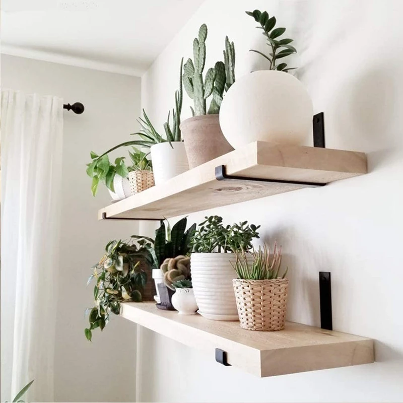 

4 Pcs/Set Shelf Bracket Rustic Iron Metal Wall Floating Shelf Bracket Metal Shelf Bracket Supports with Screws