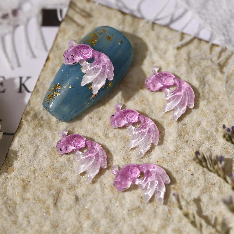 

20Pcs/Set Colorful 3D Goldfish Rhinestone Nail Art Decorations Resin Fish Nail Jewelry DIY Manicure Ornaments Nail Charms &%nj07