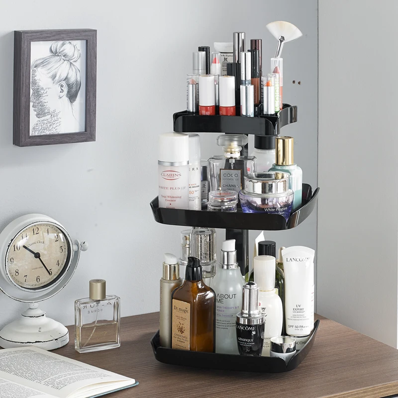 Вращающийся ящик для хранения косметики туалетный столик ухода за кожей