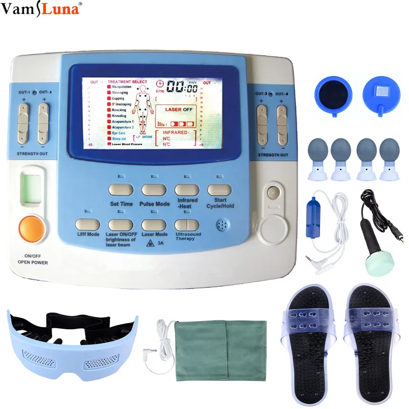 

Integrated Physical Therapy With Ultrasound Tens & Ems Physiotherapy Equipment 7 Channels With laser and sleep function