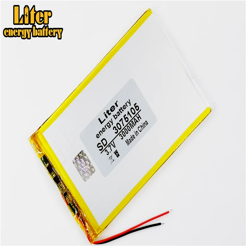3075105 3,7 в 3000 мАч полимерный аккумулятор 0375105 история электро-zishu подчеркнуть батареи 7 дюймов планшетный ПК