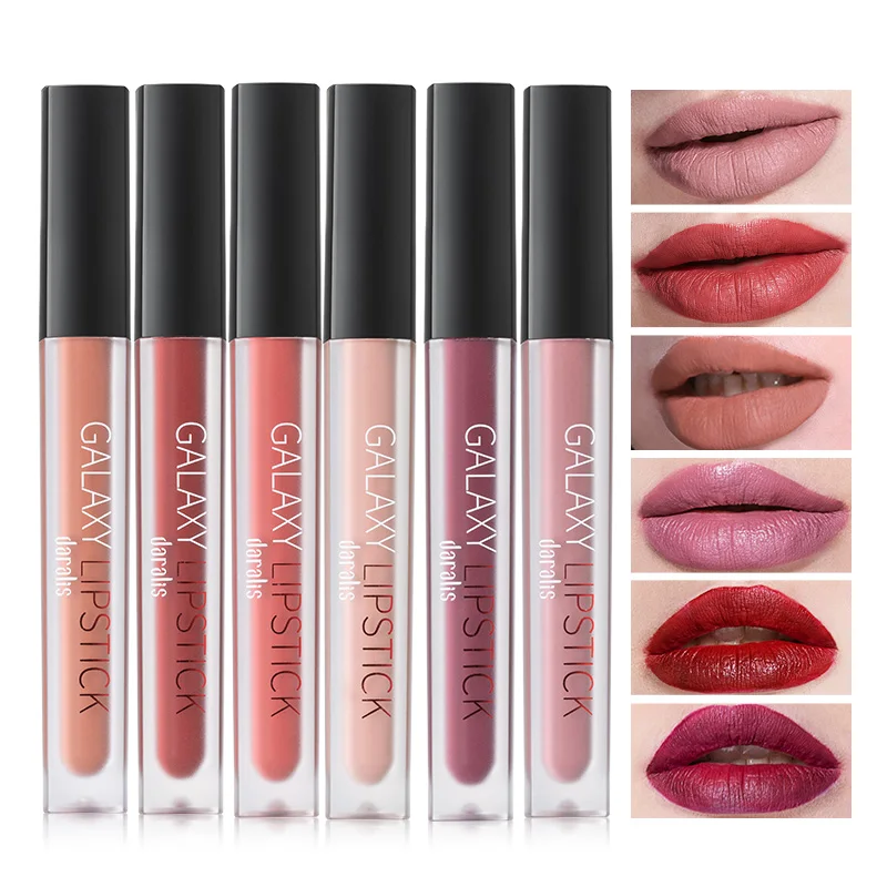 Daralis GALAXY 6 Матовая жидкая губная помада водостойкая увлажняющая гладкая стойкий