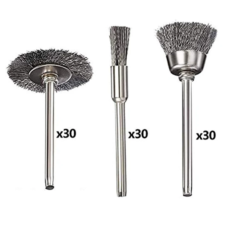 

Wire Brushes Set Car Steel Wire Wheels Pen Brushes Set Kit Accessories for Rotary Tool