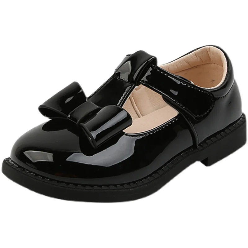 

Fashion Summer Spring New children's Black White high-heeled shoes big Girls performance dance performance single shoes girls