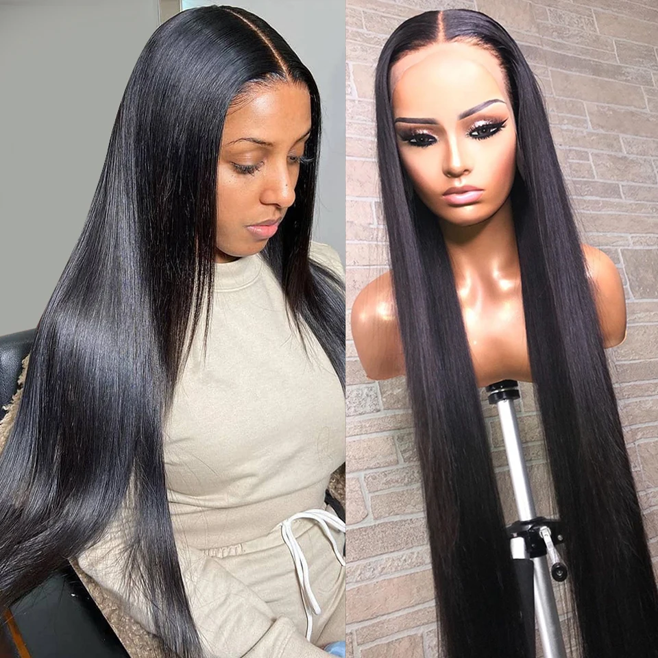 

Brazilian Straight Closure Wig Human Hair Wigs For Black Women 4x4 Closure Wig Part Lace Wig Pre Plucked Hairline Remy Hair Wig