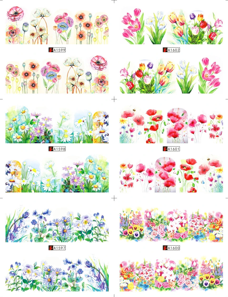 12 шт фиолетовый цветок розы переводные наклейки для ногтей дизайна Советы