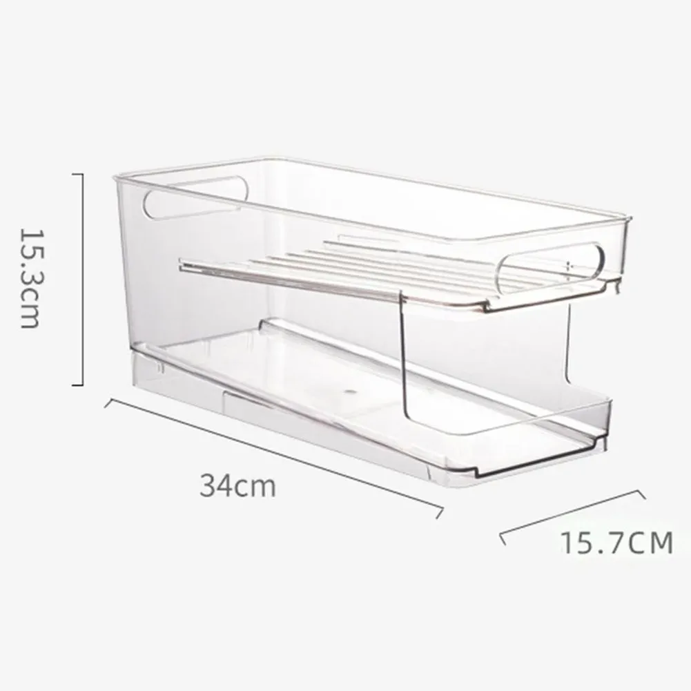 

2-уровневый подвижный пластиковый контейнер для хранения газированных напитков, пива, колы, банок, напитков для холодильника, кухни
