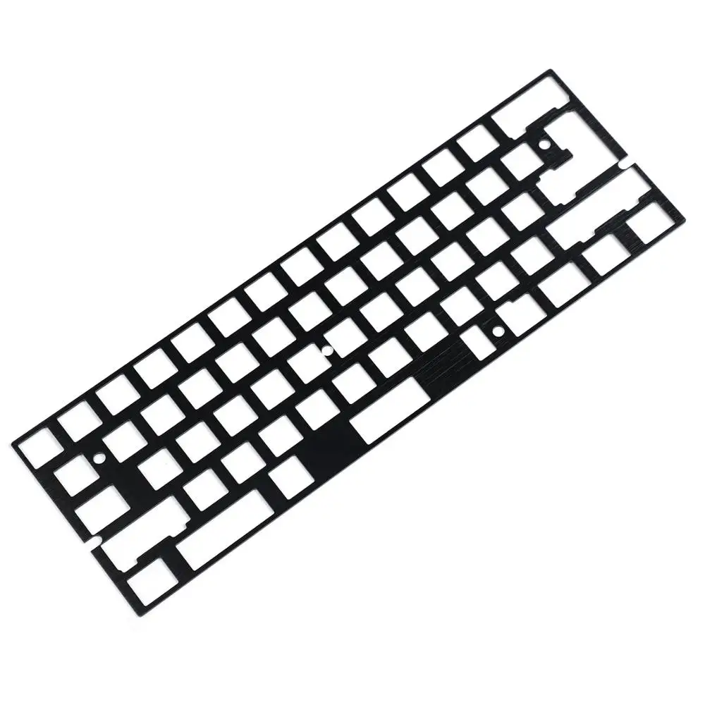 CNC Aluminum Brush Finish Universal Anodized Positioning Board Plate For GH60 60% Keyboard DIY Support ISO ANSI WKL